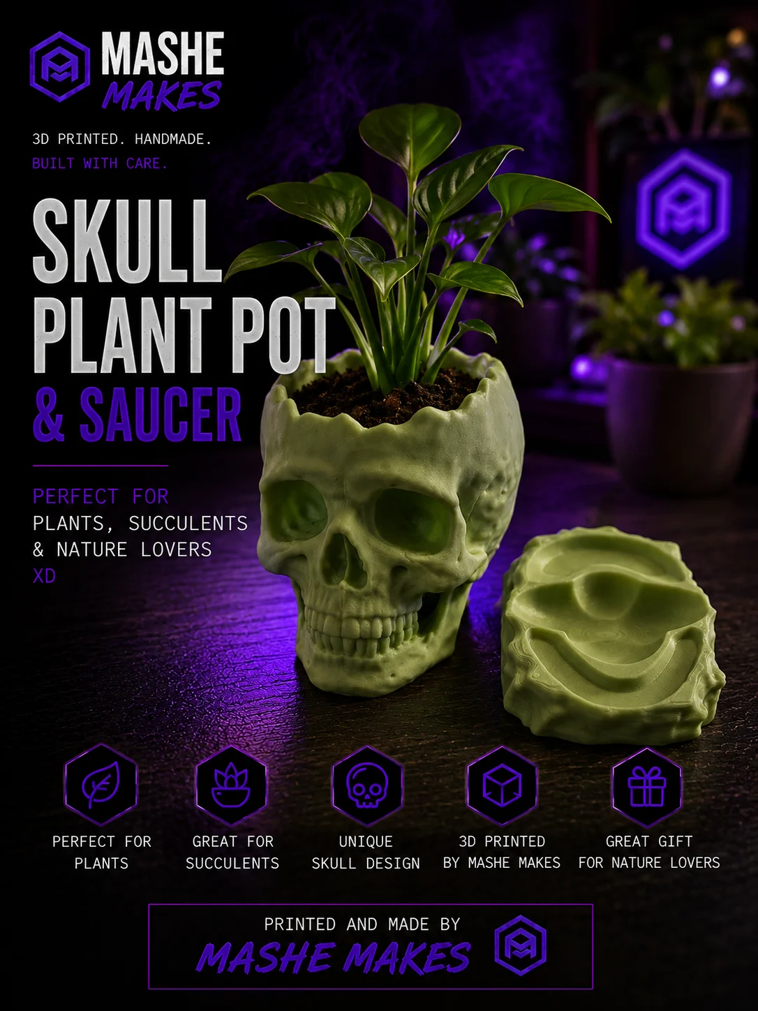 Skull Pot And Saucer product image (1)