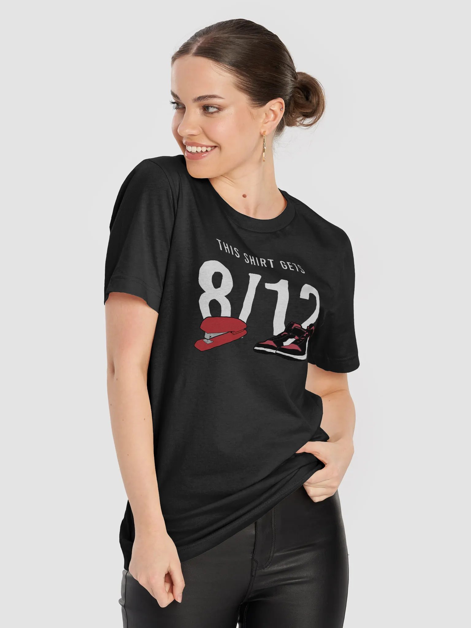 This Shirt gets 8 Staplers out of 12 Shoes (Black) product image (8)