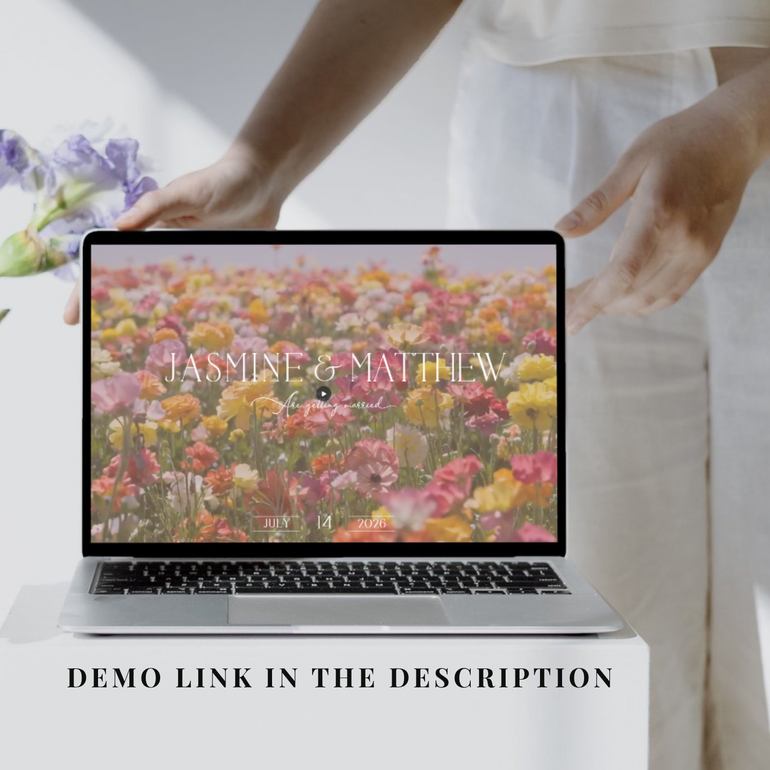 Wedding Website Template Canva | Editable RSVP Site | Floral Digital Invitation | Modern Wedding Website | Elegant Wedora Design product image (10)