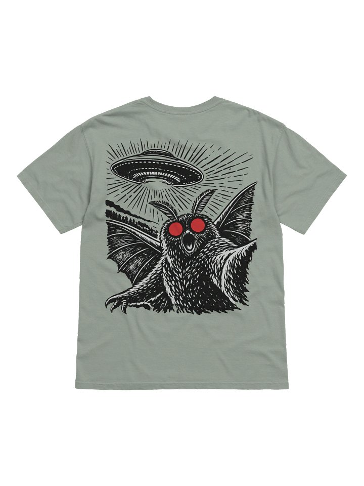 MOTHMAN SELFIE GARMENT DYED HEAVYWEIGHT T-SHIRT product image (1)