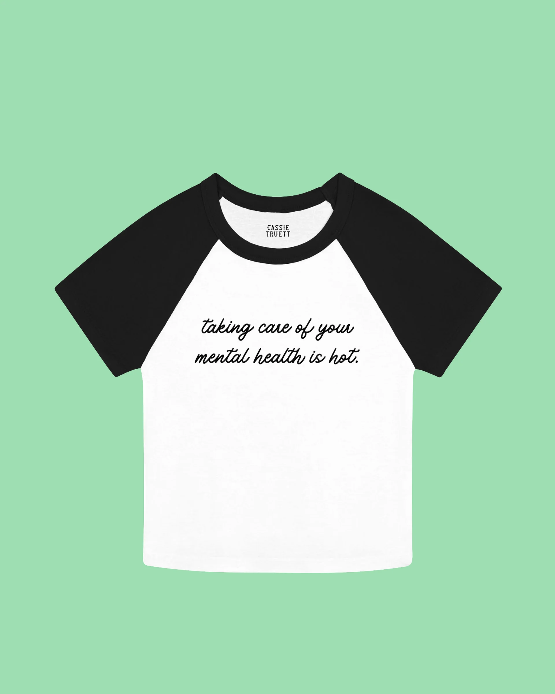 "Taking Care of Your Mental Health is Hot" baby tee product image (1)