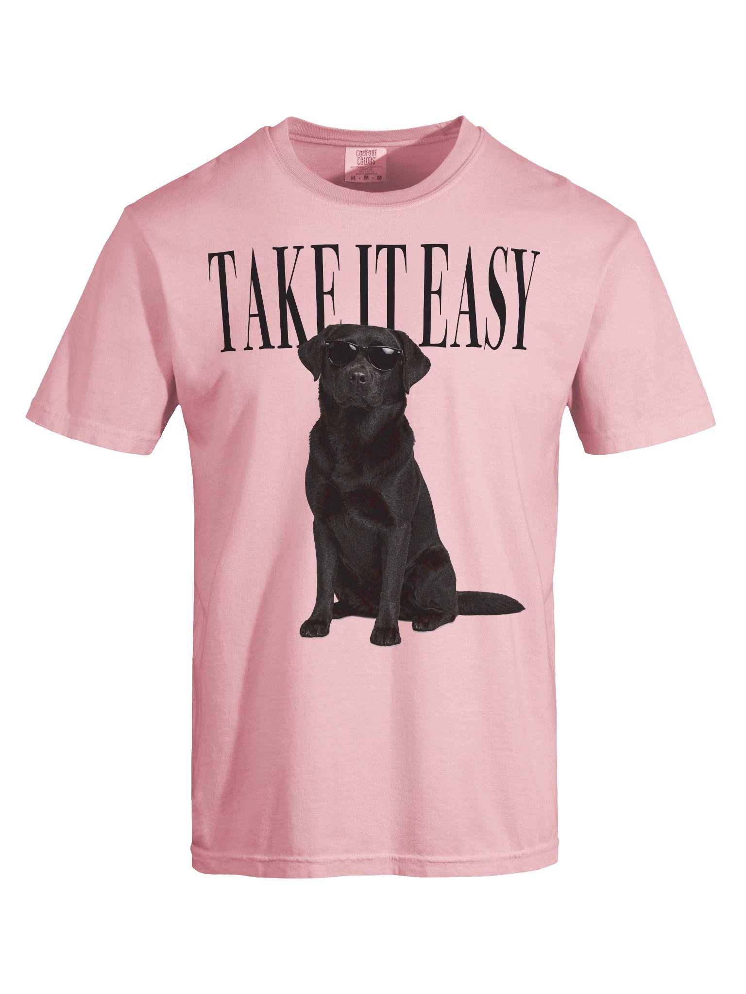 Take It Easy '90s Pop Vintage-Style T-Shirt for Labrador Retriever(Black) Lovers product image (10)