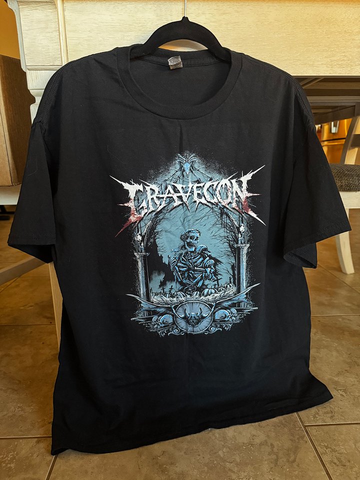 Gravecon Year 1 merch shirt - ‘Blue Skeleton’ product image (1)