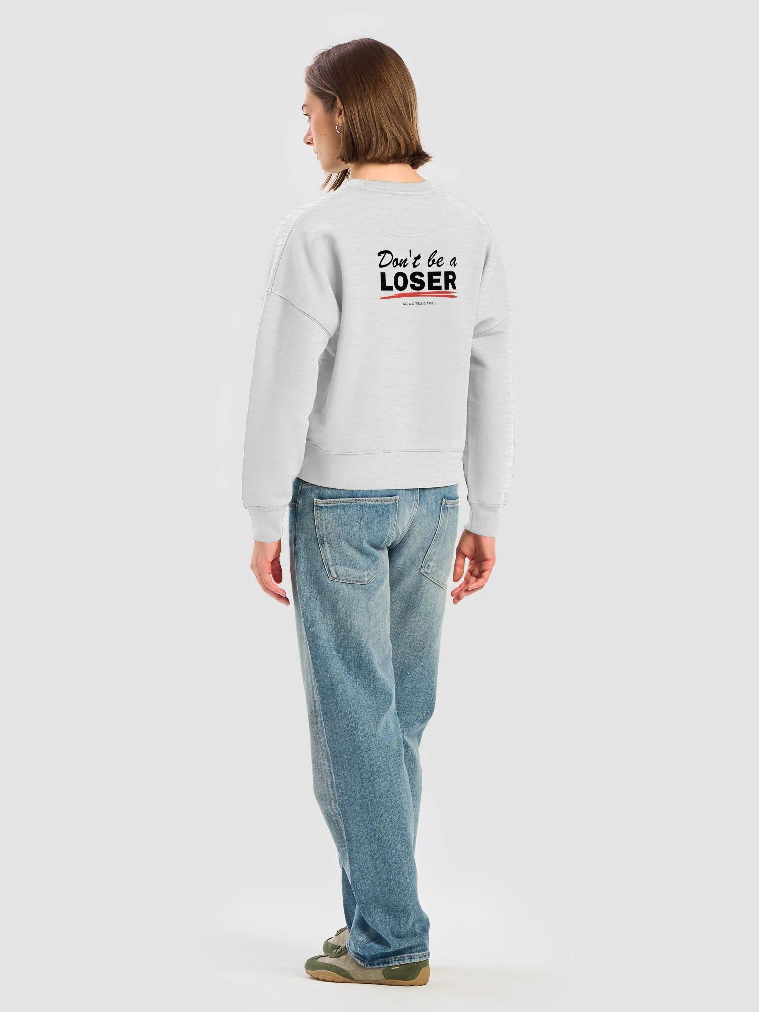 Don't be a LOSER casual sweater Grey/black product image (6)