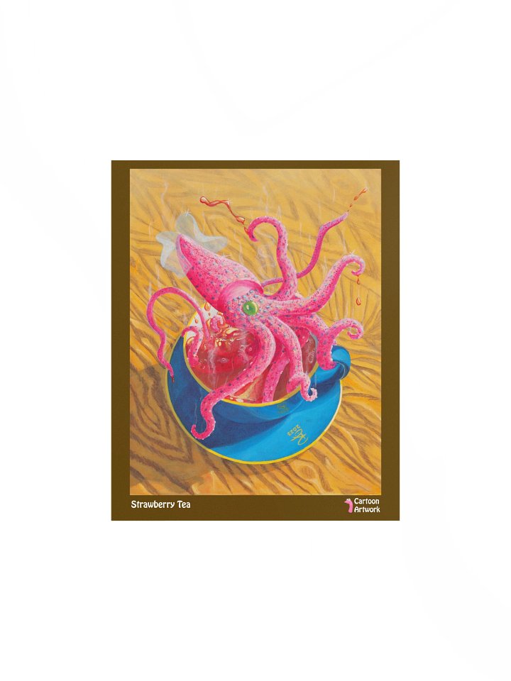Cartoon Artwork: Strawberry Tea Print product image (1)