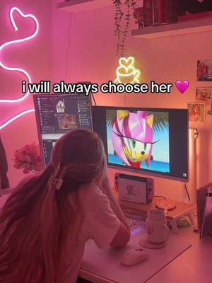 this pink hedgehog forever has my heart 🩷 #sonicthehedgehog #amyrose #sonicmovie #pink #girlgamer 