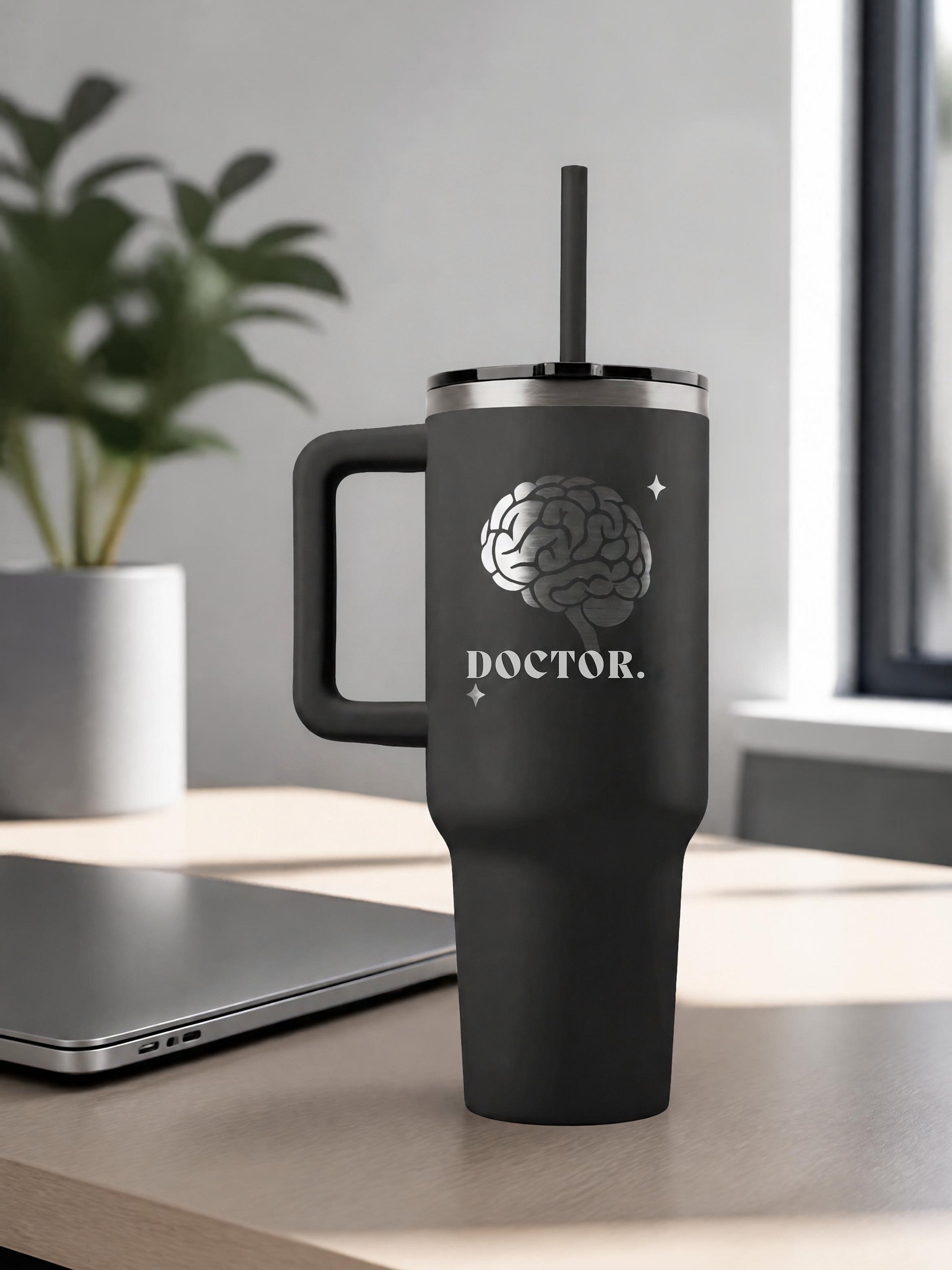 Neurologists Insulated Tumbler with Straw And Ergonomic Handle - Gift Fall Aesthetic product image (9)