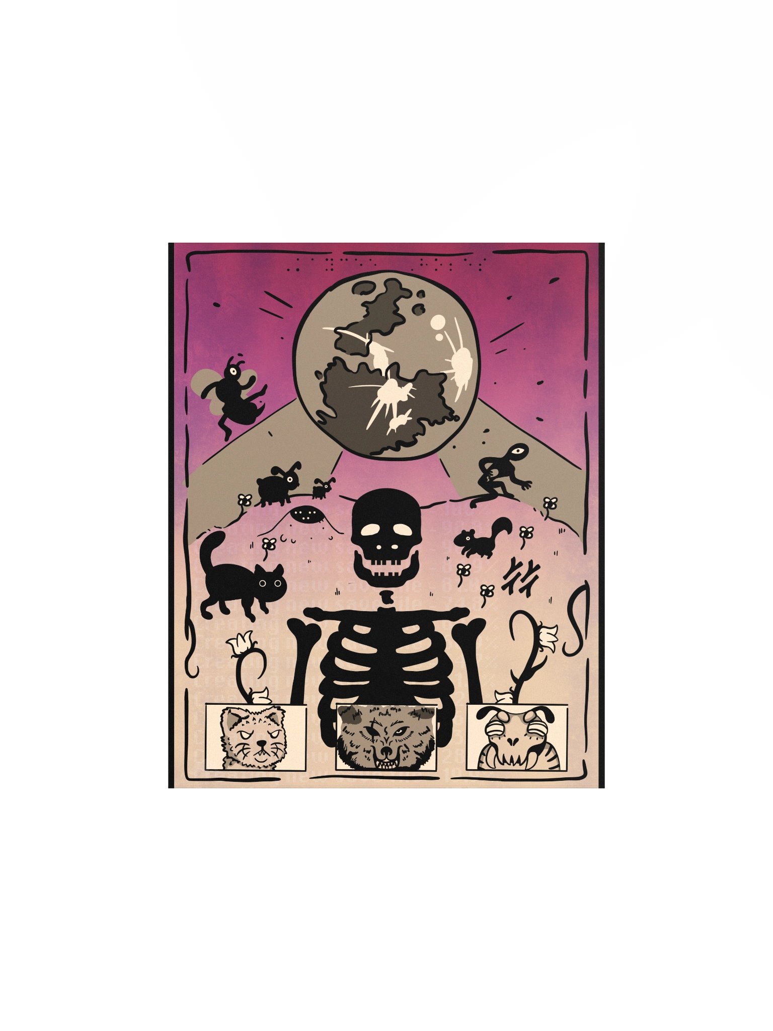 Ethereal Skeleton Dreamscape Poster product image (1)
