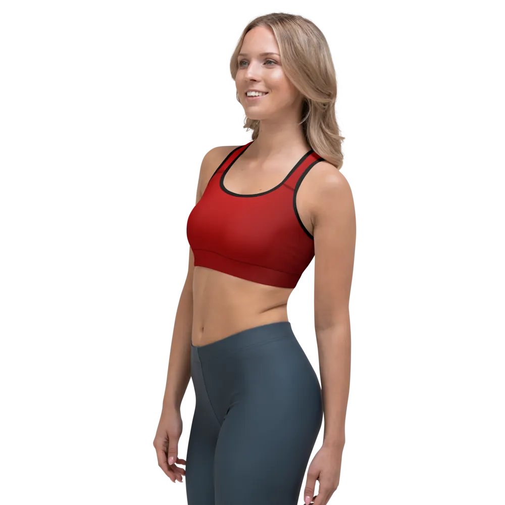 Red Gradient Power Sports Bra product image (10)