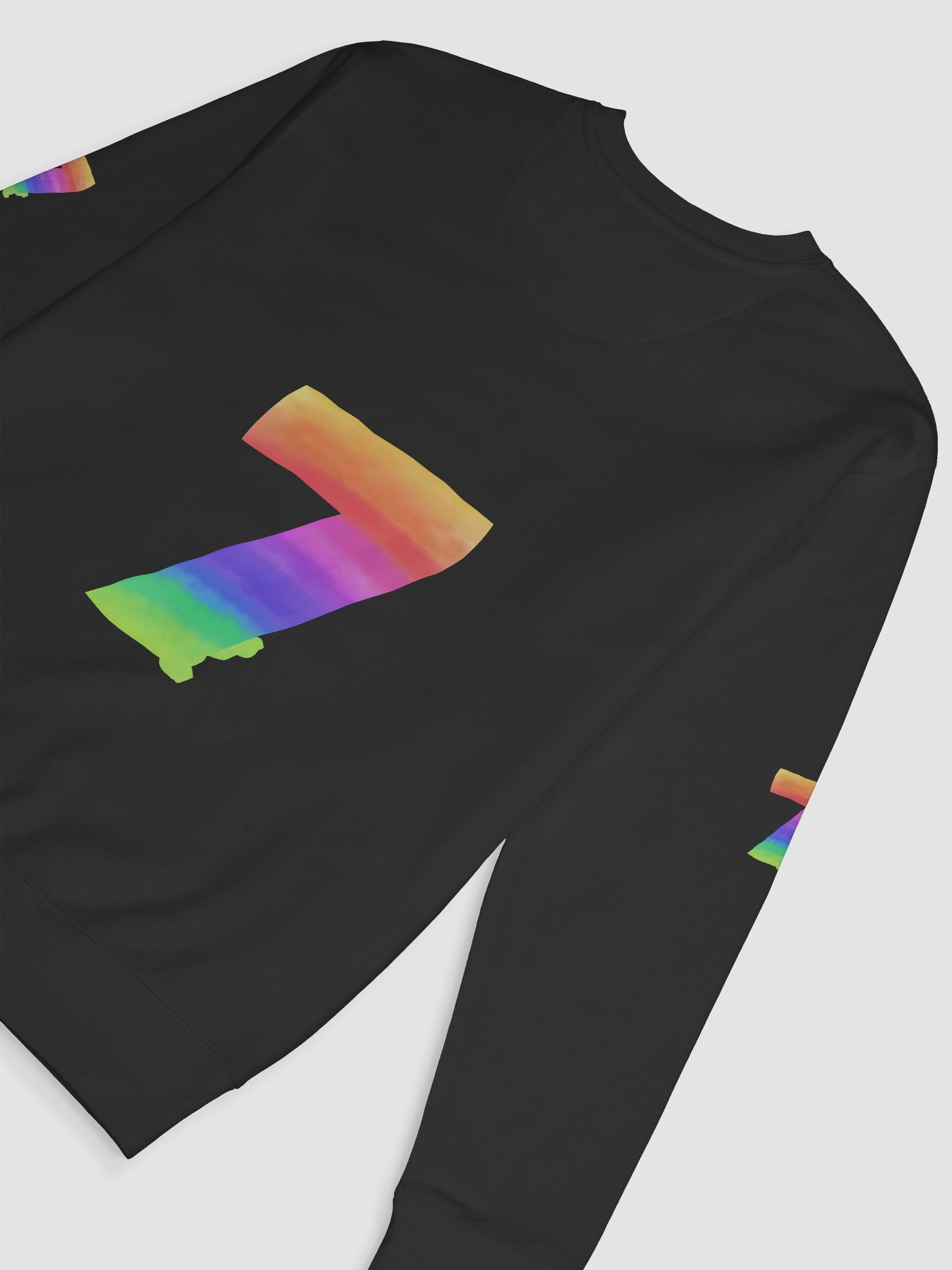 Rainbow Number 7 Sweatshirt – Minimalist Gradient Unisex Crewneck product image (79)