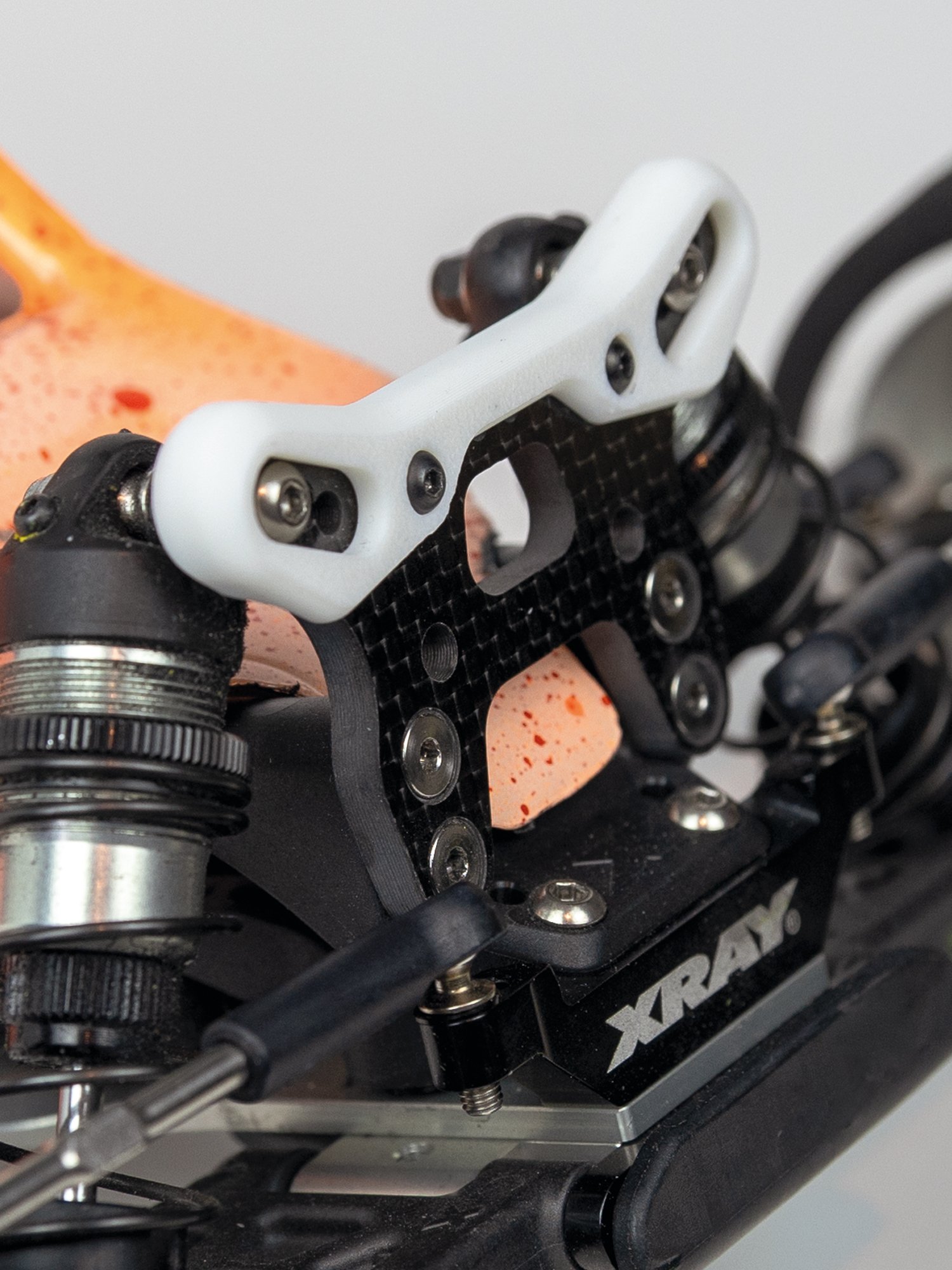 Front shock tower protector, carpet version - Xray XB2 product image (1)