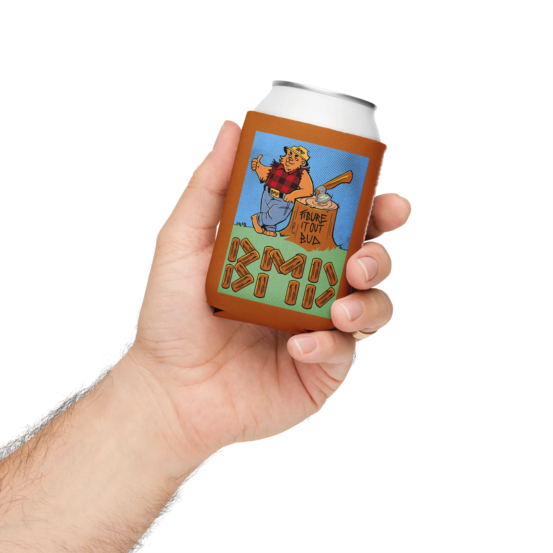 Lumberjack Bear BMD Wrestling Koozie product image (1)