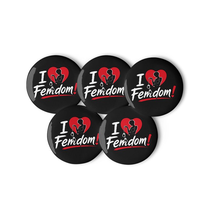 I Love Femdom! – Gothic Button Pin Set (5-Pack) product image (3)
