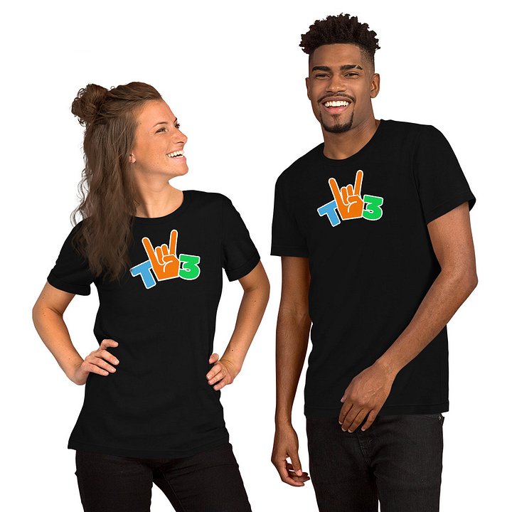 The We3 Initials Black Unisex T-Shirt product image (2)