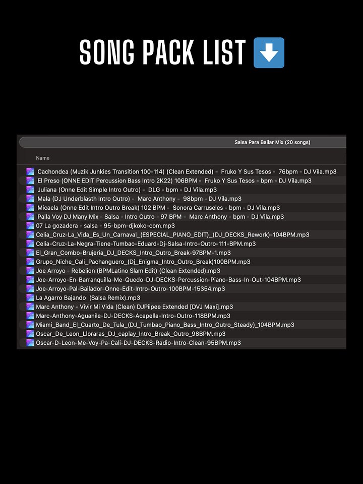 Salsa Para Bailar Vol.1 – Song Pack product image (2)