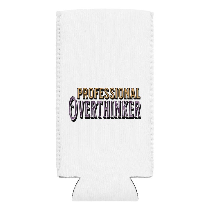 Professional Overthinking Striped Can Cooler product image (2)