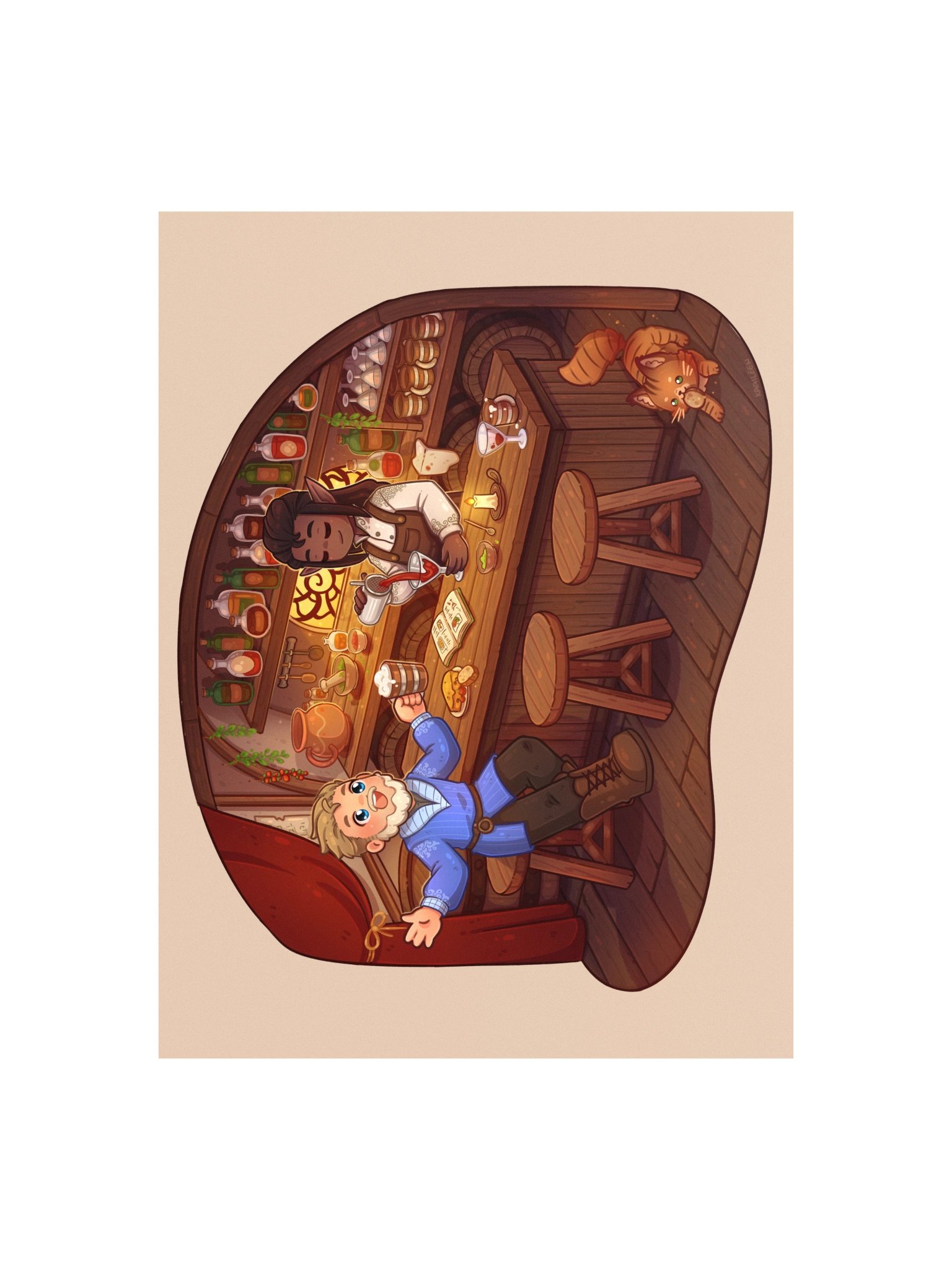 Cursed Cocktail Chibi Art Print product image (1)