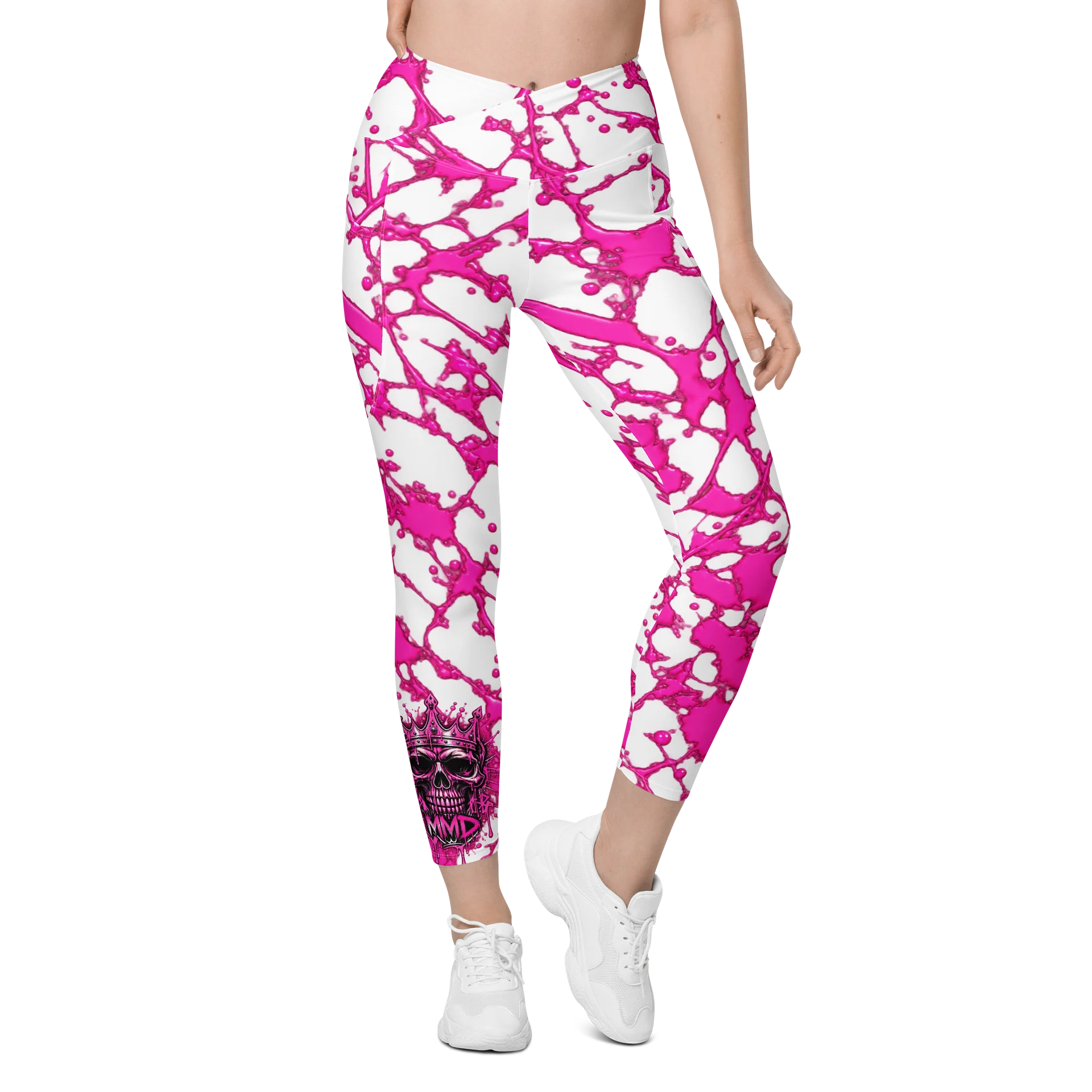 Neon Tangled Floral Crossover Leggings product image (1)