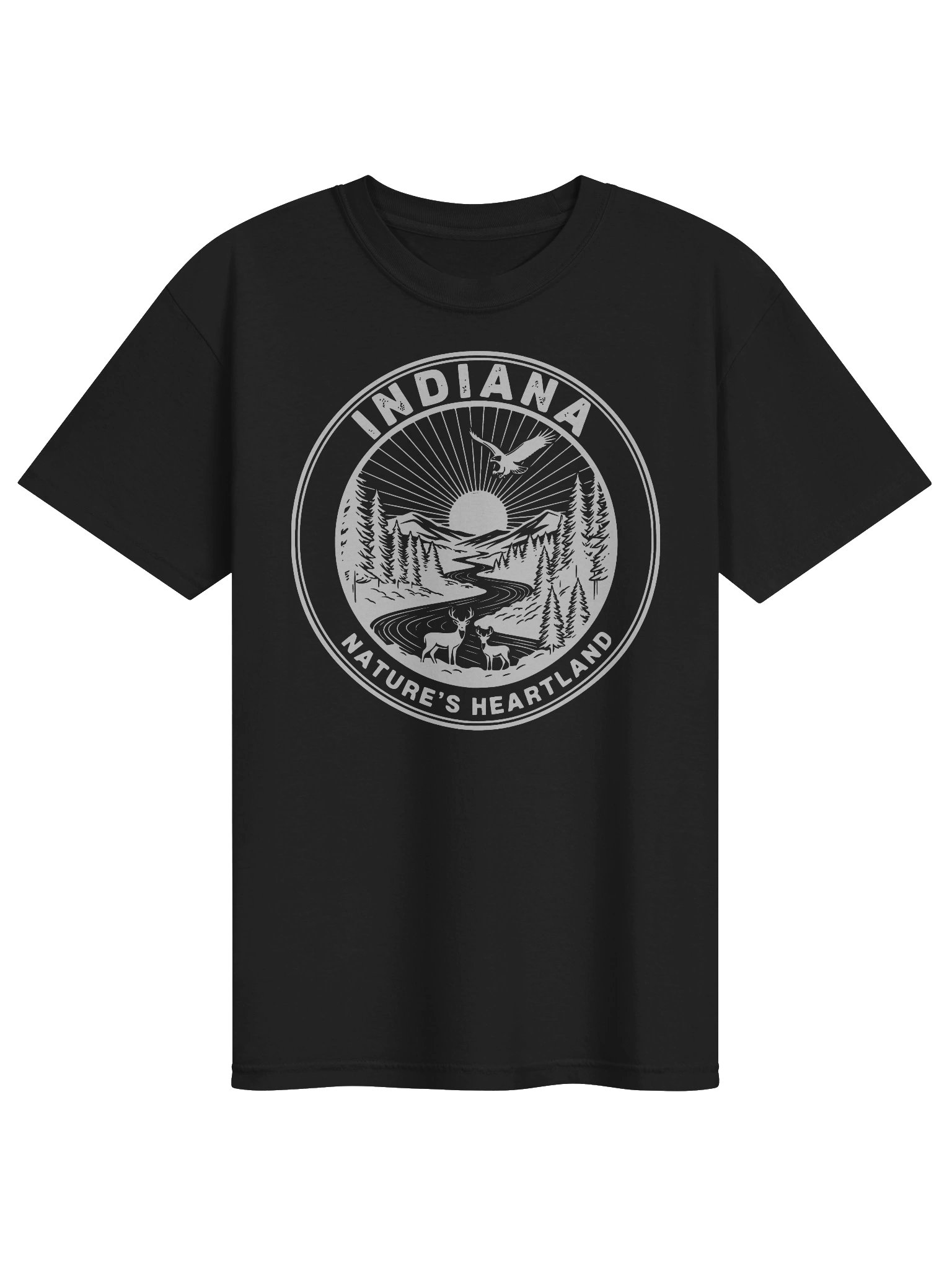 Indiana Nature’s Heartland T-Shirt | Vintage Outdoor State Pride Tee product image (1)