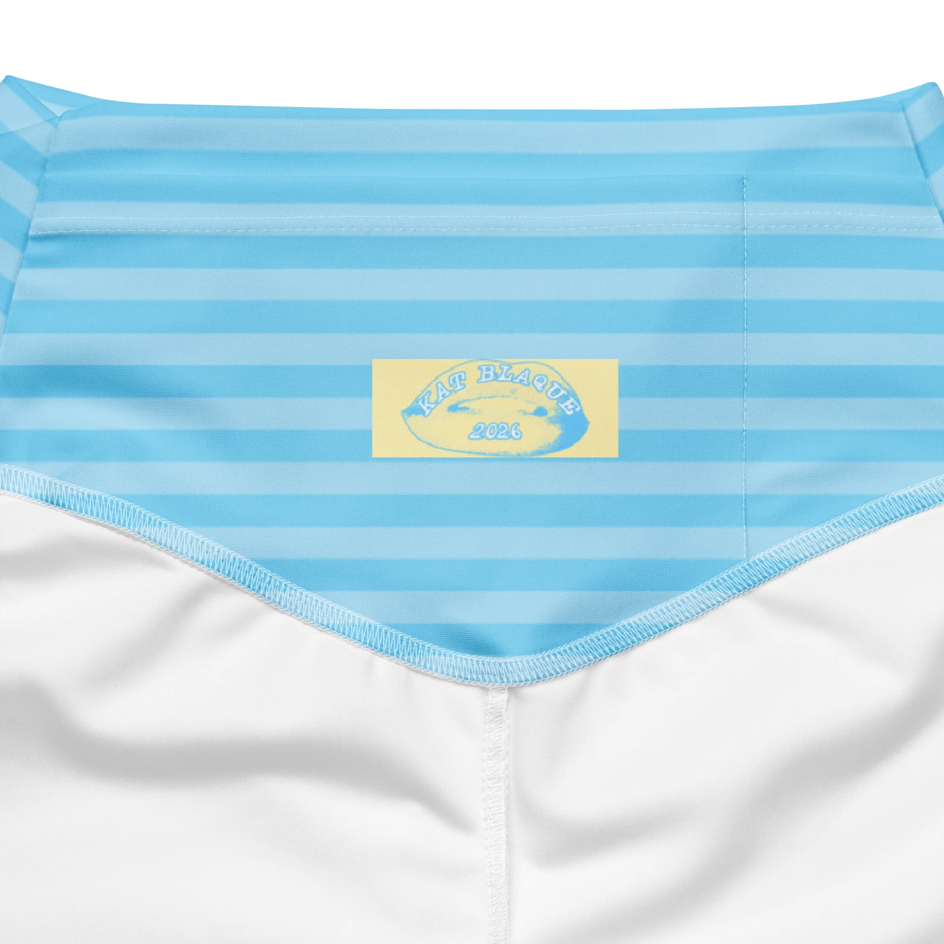Light Blue Stripped Kat Skull Flares product image (6)