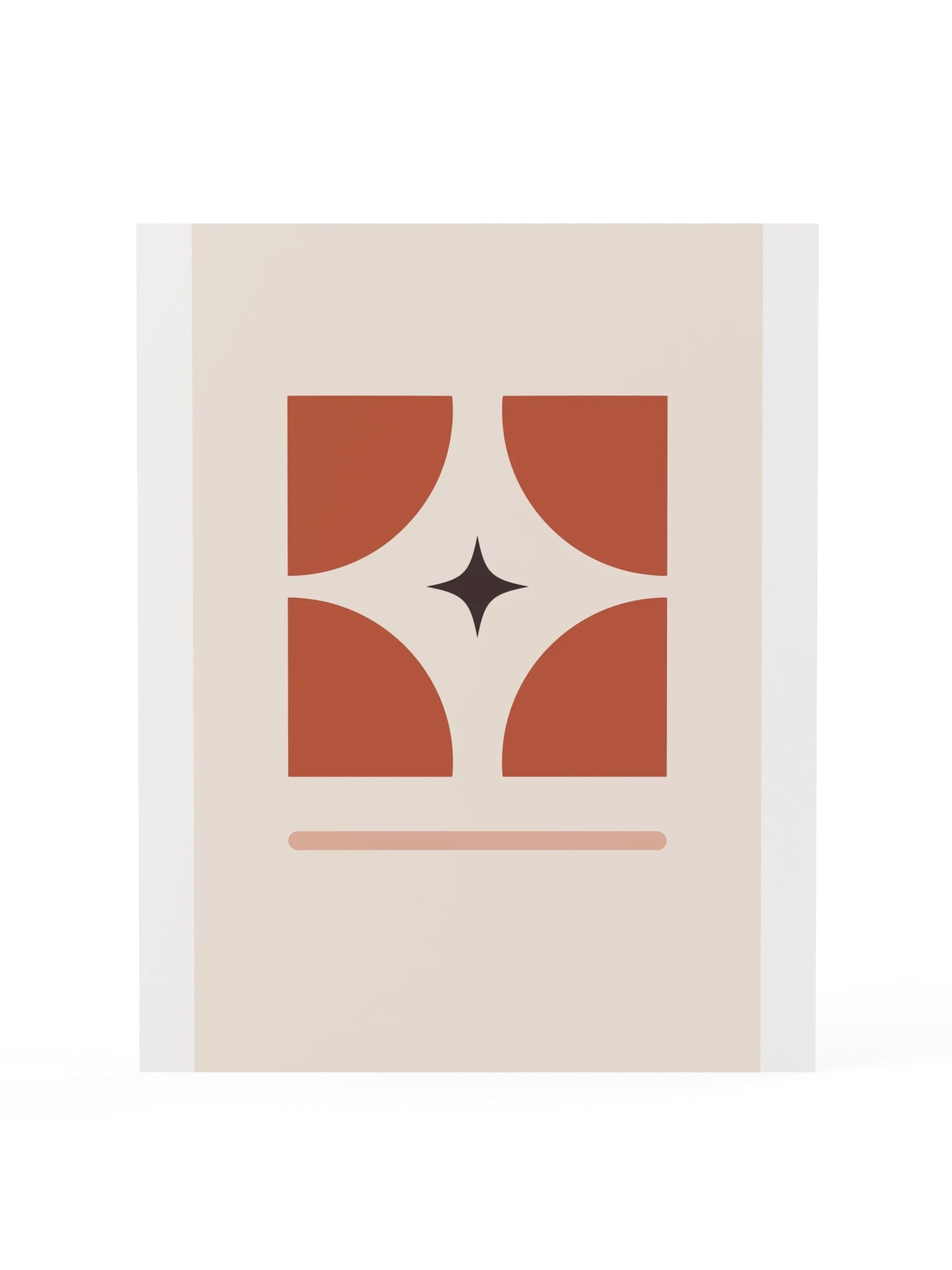 Rust Star Geometric Print | Mid Century Bathroom Wall Art product image (3)