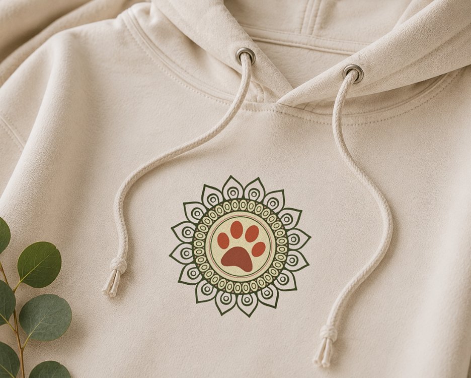 Paws and Reflect Mandala Paw Print Hoodie - Fall Edition product image (2)