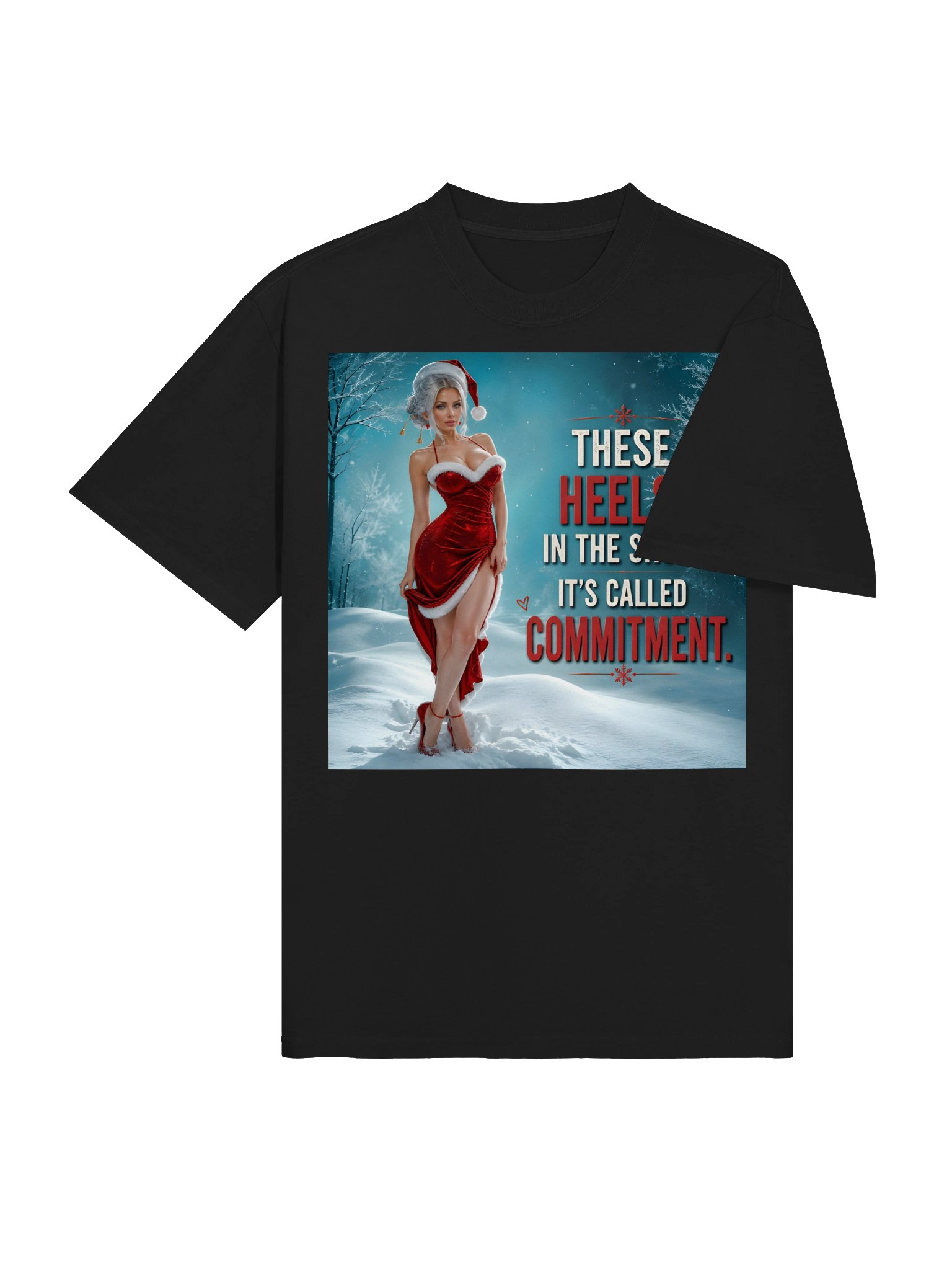 These Heels In The Snow Christmas T-Shirt | Funny Santa Holiday Fashion Gift for Women product image (5)