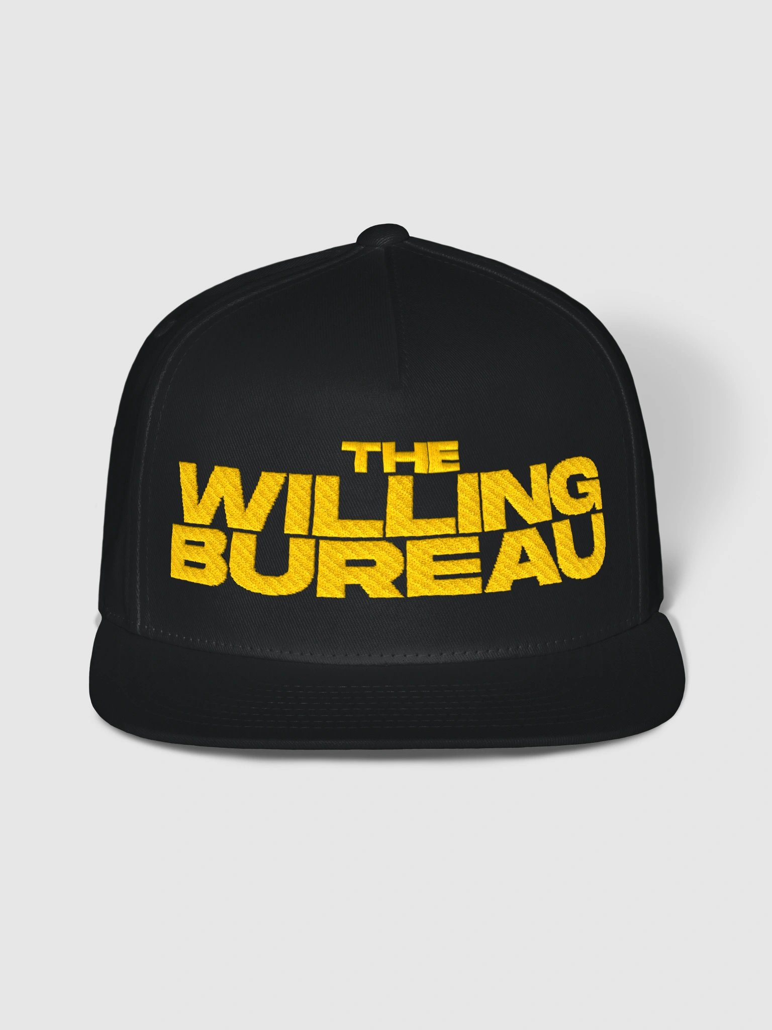 THE WILLING BUREAU Gold Bold Font Flat Snapback Hat product image (1)