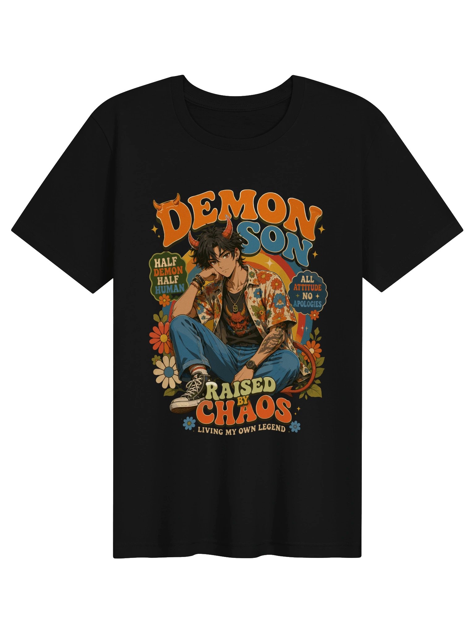 Demon Son Retro Anime Graphic Tee product image (1)