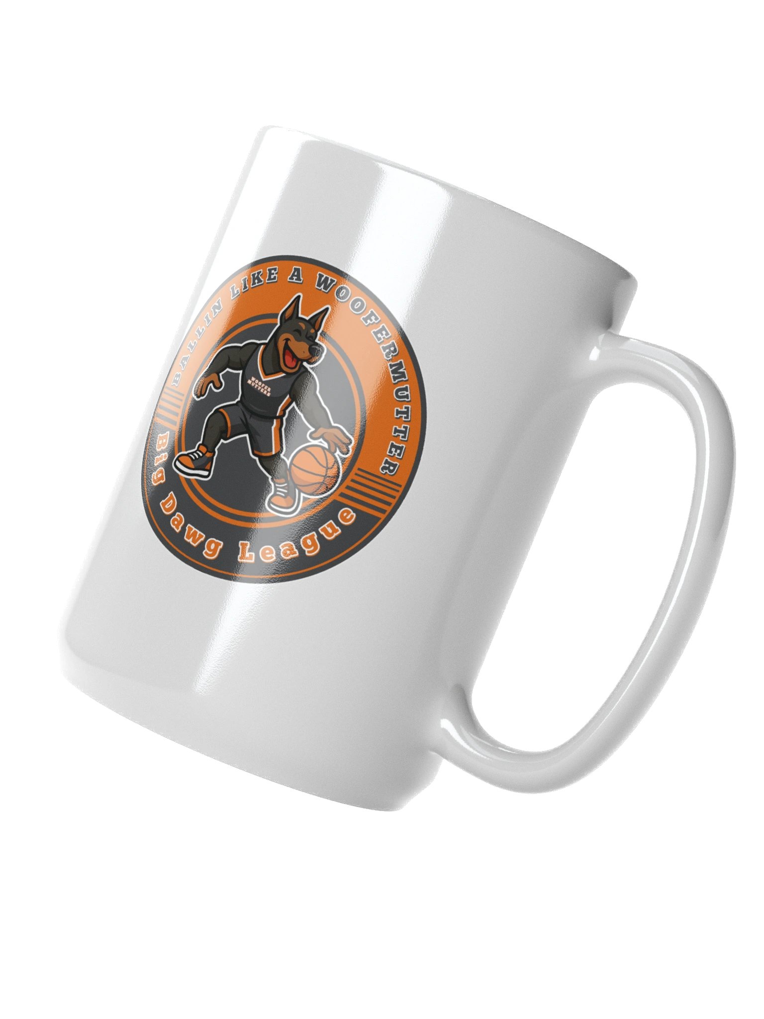 Ballin Like A WooferMutter™ Doberman White Ceramic Mug product image (5)