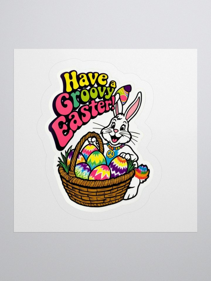 Groovy Easter Bunny Kiss Cut Stickers product image (2)
