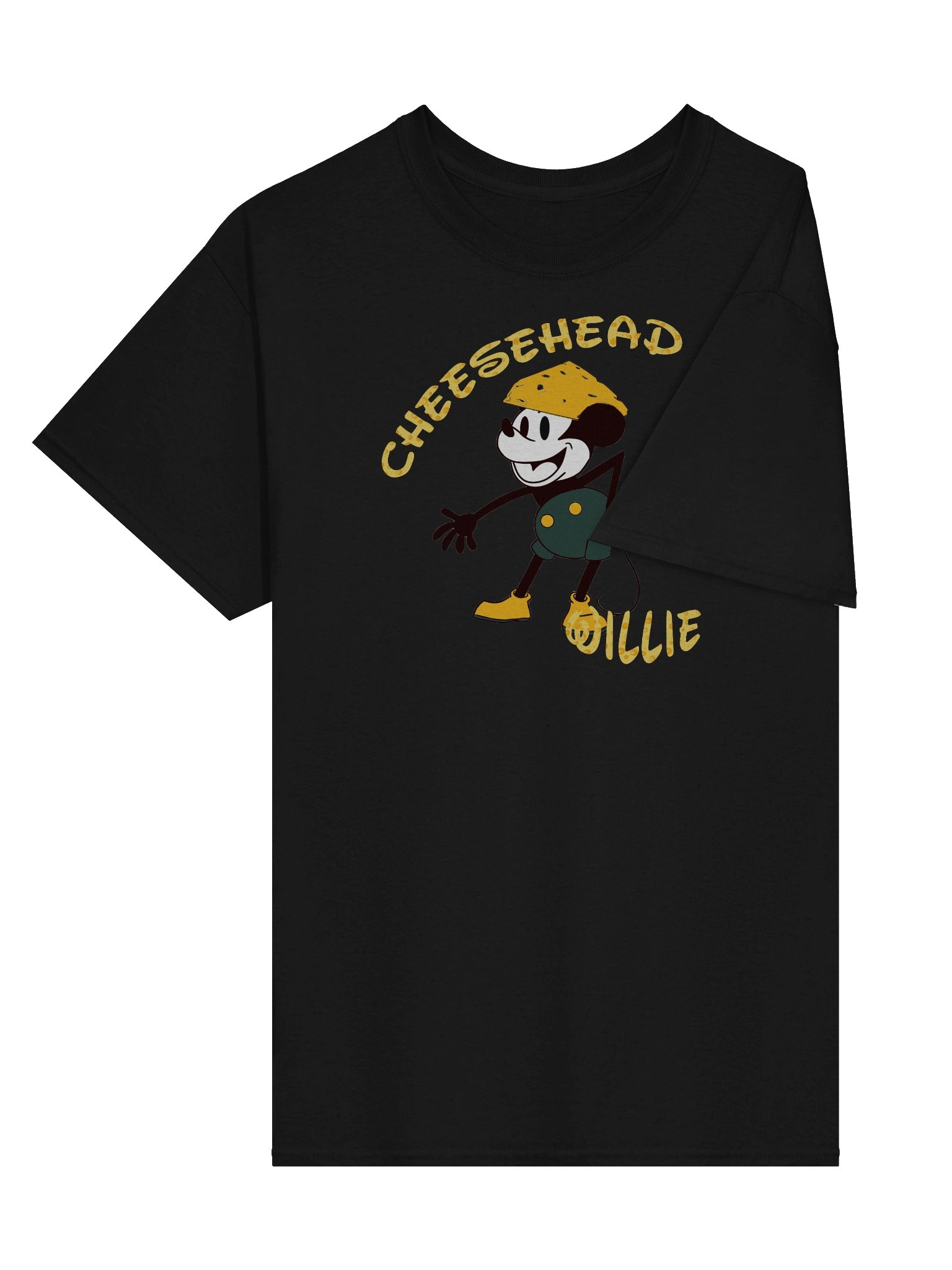 Cheesehead Willie Cartoon T-Shirt Dark Colors product image (12)