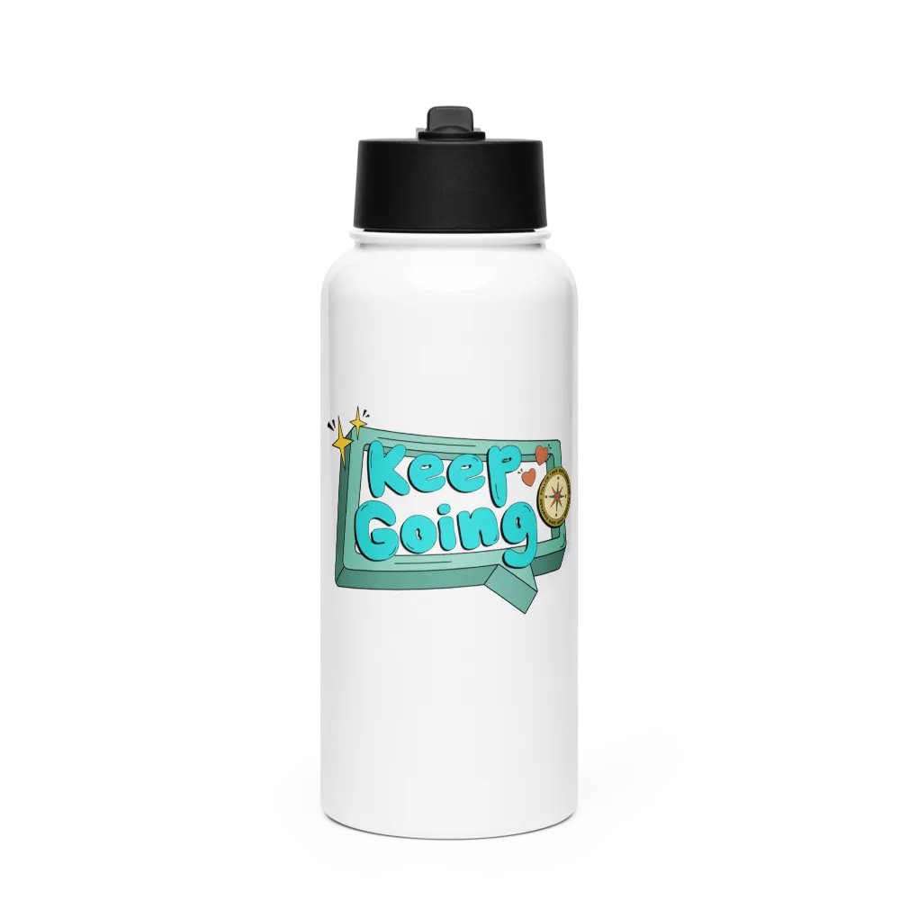 keep going ♡ water bottle product image (1)
