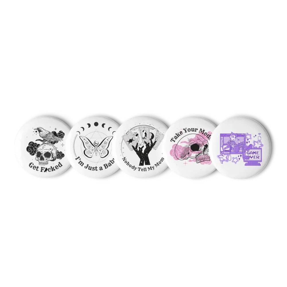 Pin Set of 5 (White Background) product image (4)