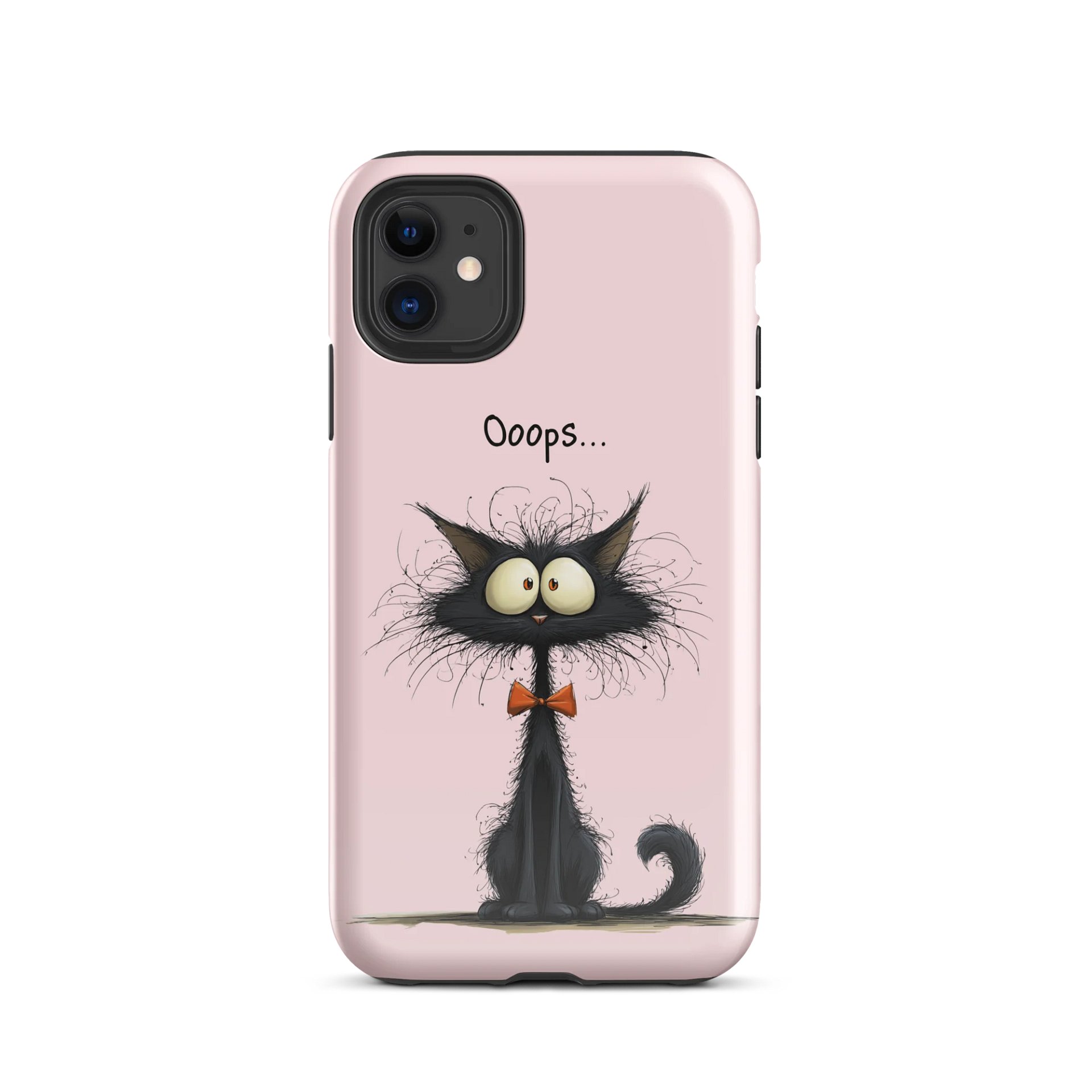 Funny Black Cat iPhone® Tough Case – Dual-Layer Protection | Cute Cartoon Design product image (47)