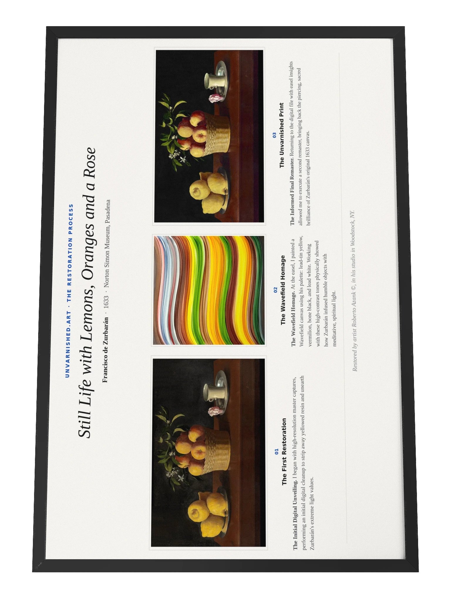 Still Life with Lemons, Oranges and a Rose — Framed Process Poster product image (1)