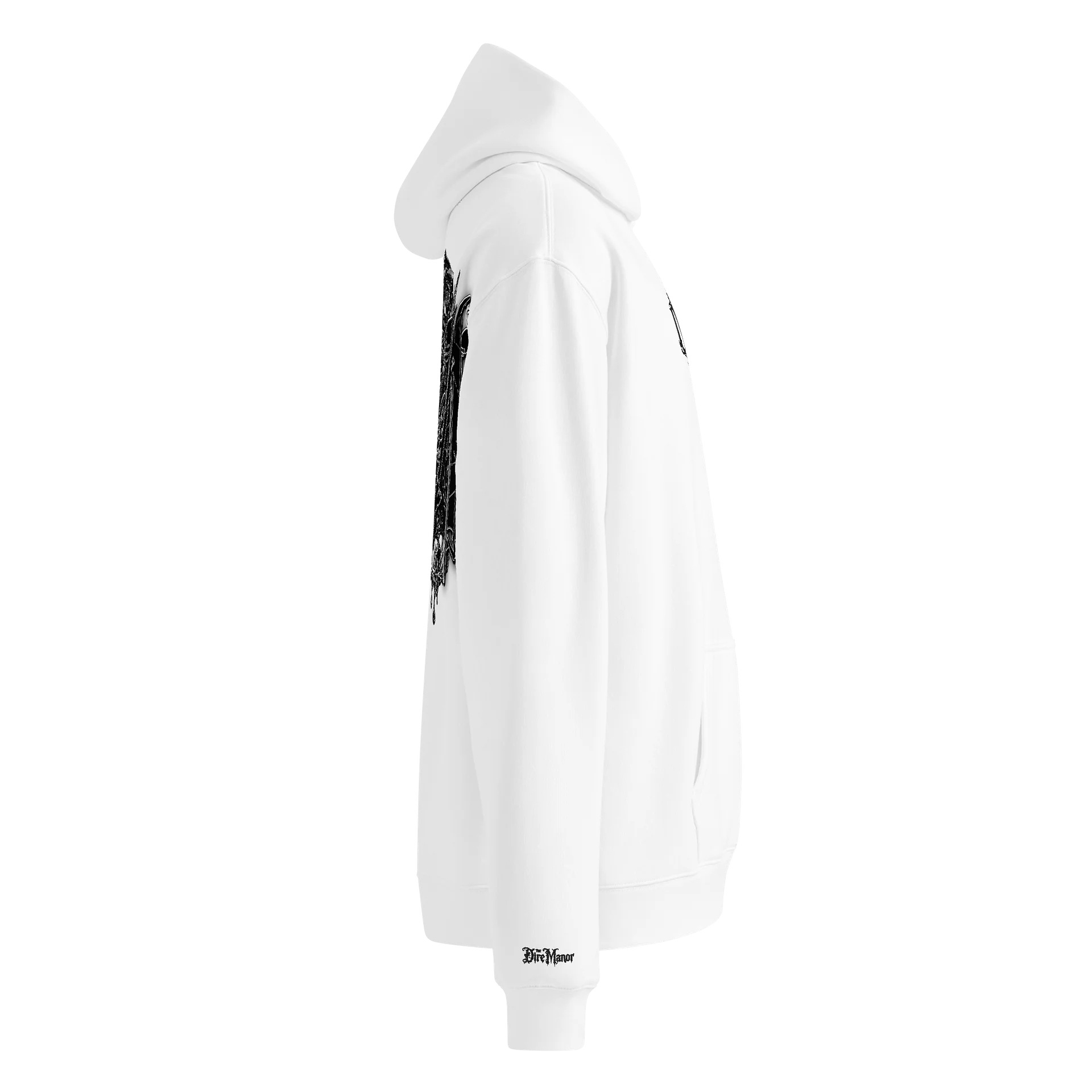THE DIRE MANOR® — WHITE RELIC EMBROIDERED HOODIE product image (3)