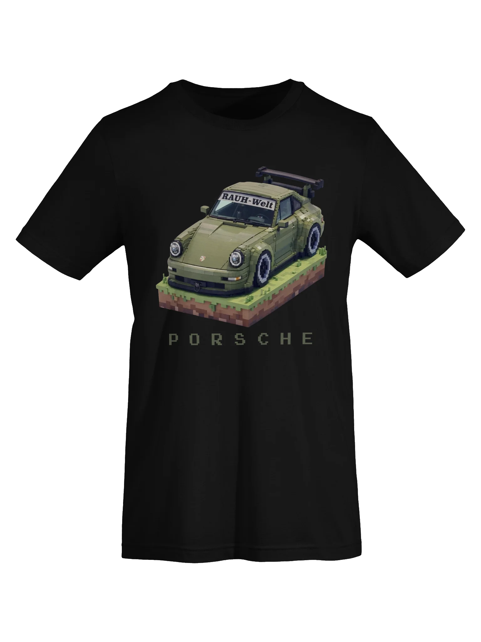 Black Olive Porsche 993 RWB "Corndog" Rauh-Welt Begriff Shirt (Pixel, Retro, Minecraft) product image (62)