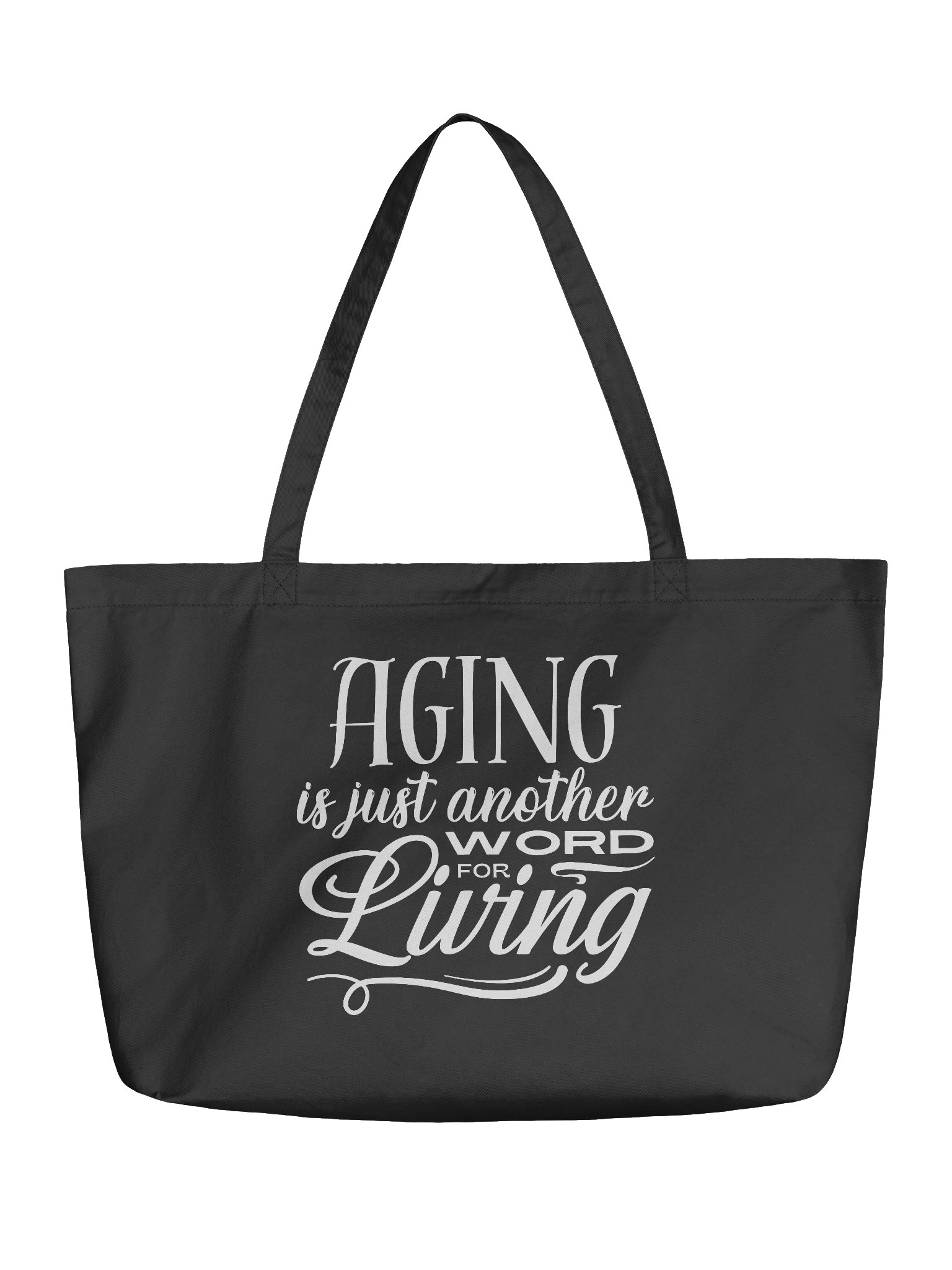 Eco-Friendly Organic Cotton Tote by Econscious - "Aging is Just Another Word for Living" (Choice in Aging Logo Variant) product image (1)