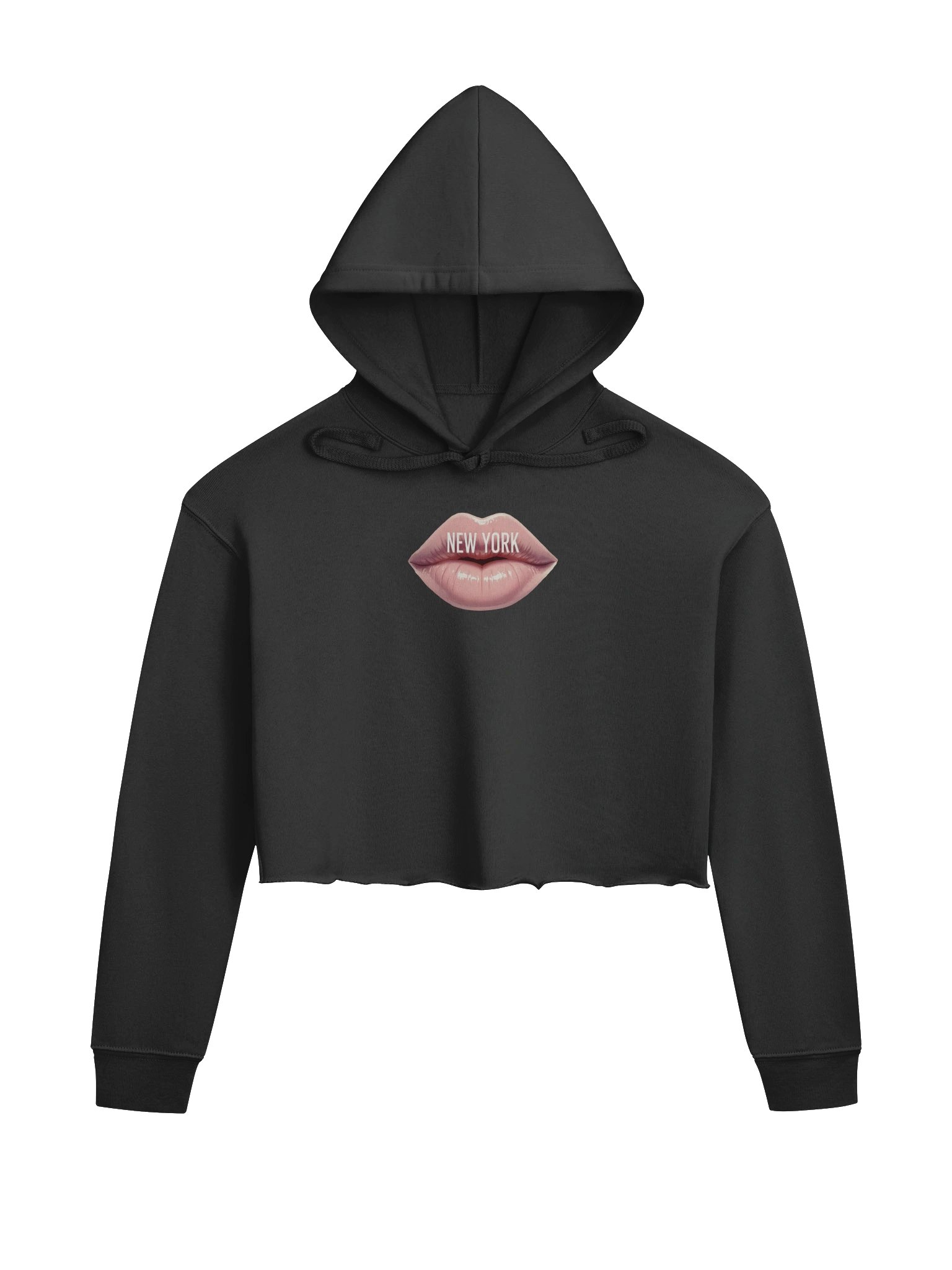 NEW YORK LIPS CROP TOP HOODIE product image (1)