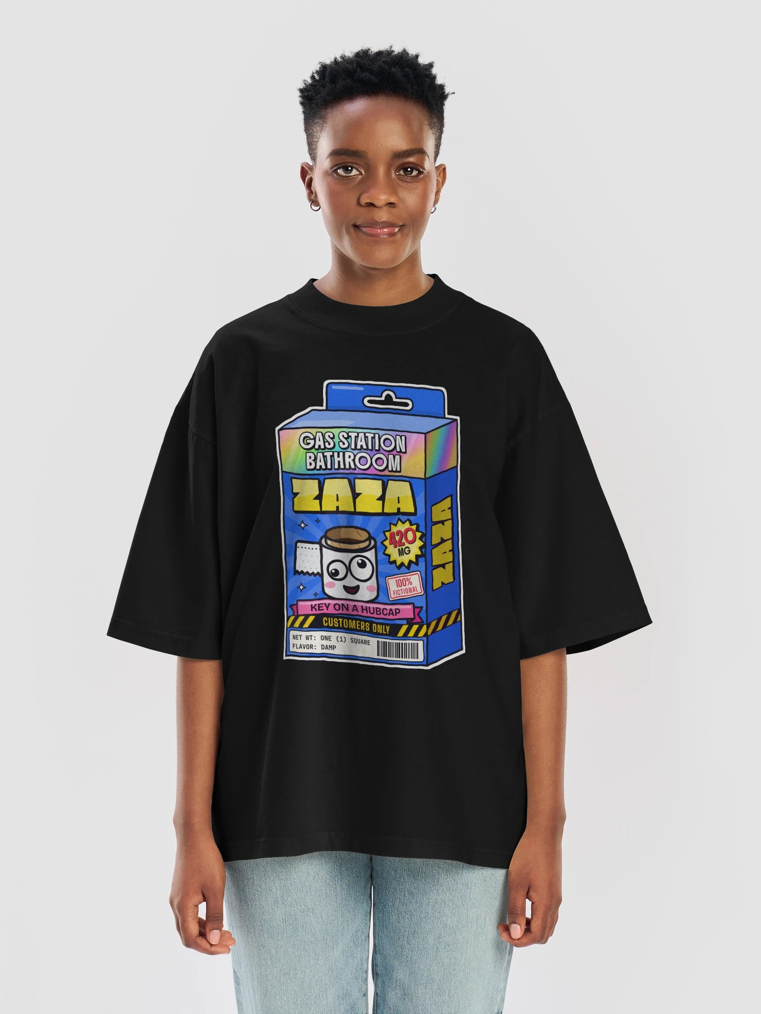 Gas Station Bathroom Zaza box tee product image (27)