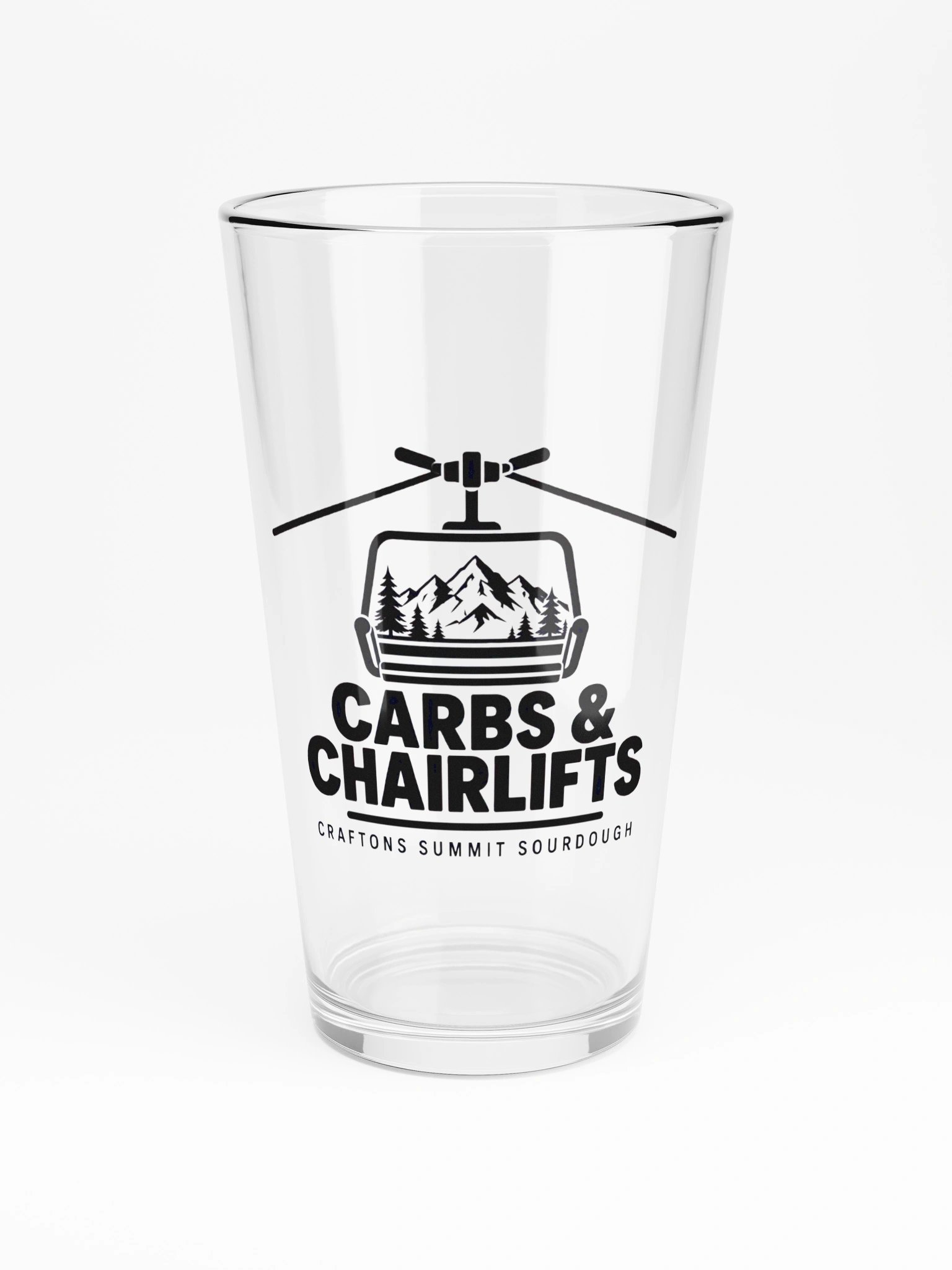 Carbs & Chairlifts Pint Glass product image (3)