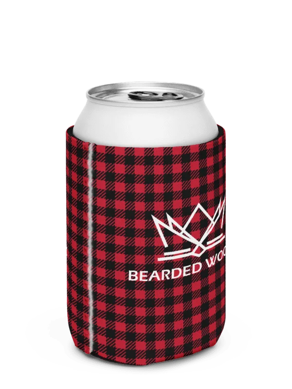 Coozie Can Cooler (Design: Bearded Woodz) Custom Plaid product image (3)