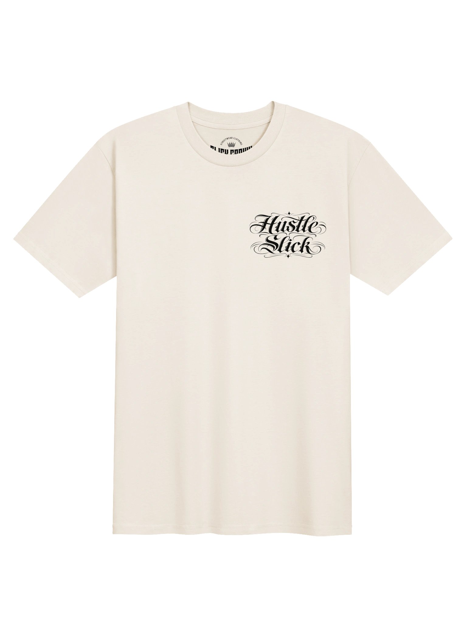 "HUSTLE SLICK" Chicano Script Premium Heavyweight Tee product image (2)