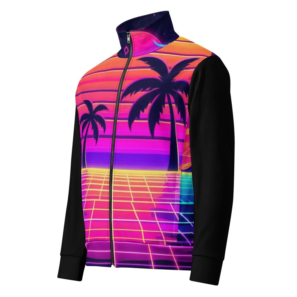 Sunset Synthwave All-Over Track Jacket | AI Design product image (1)