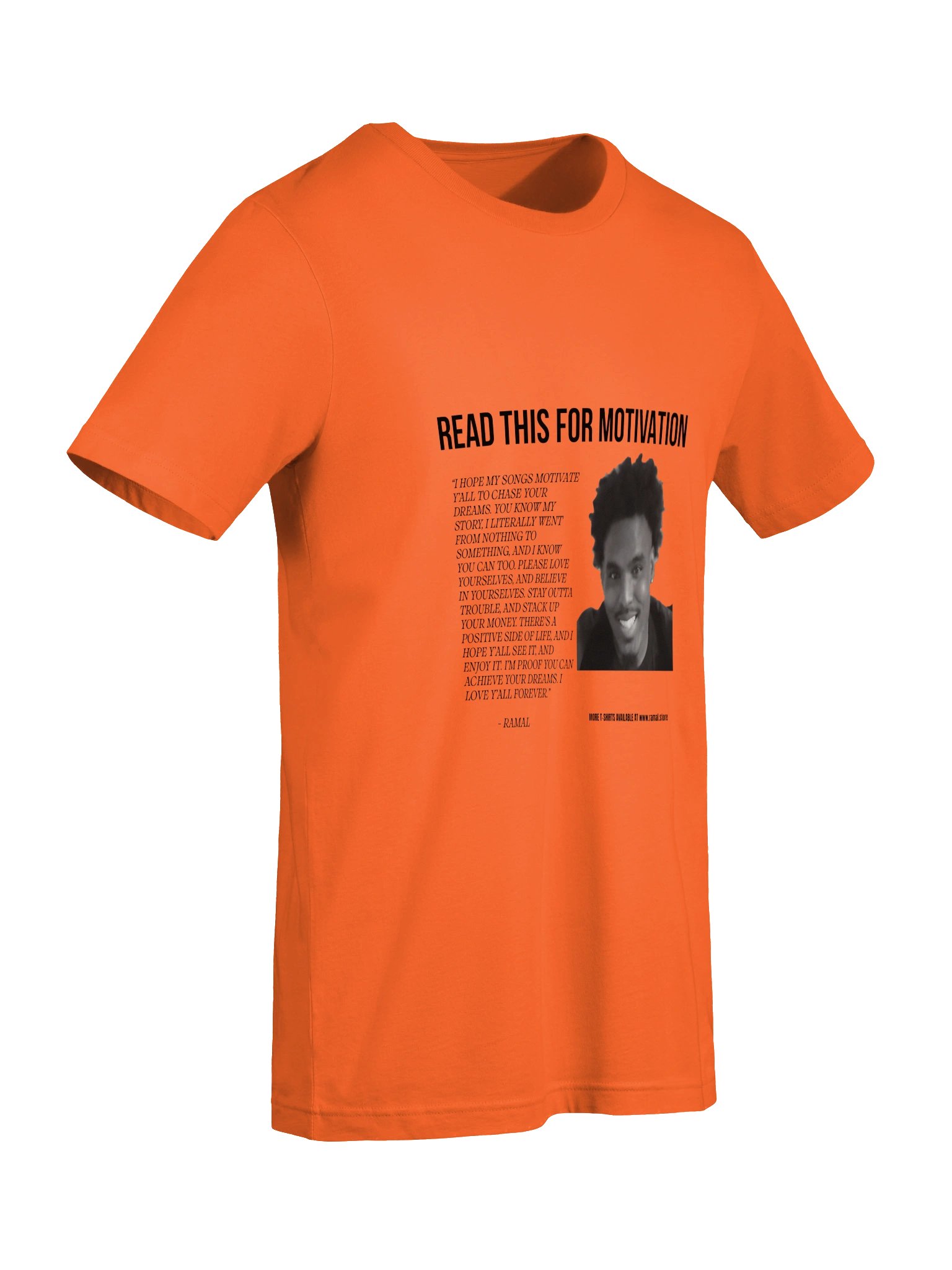 ORANGE MOTIVATIONAL T-SHIRT product image (7)