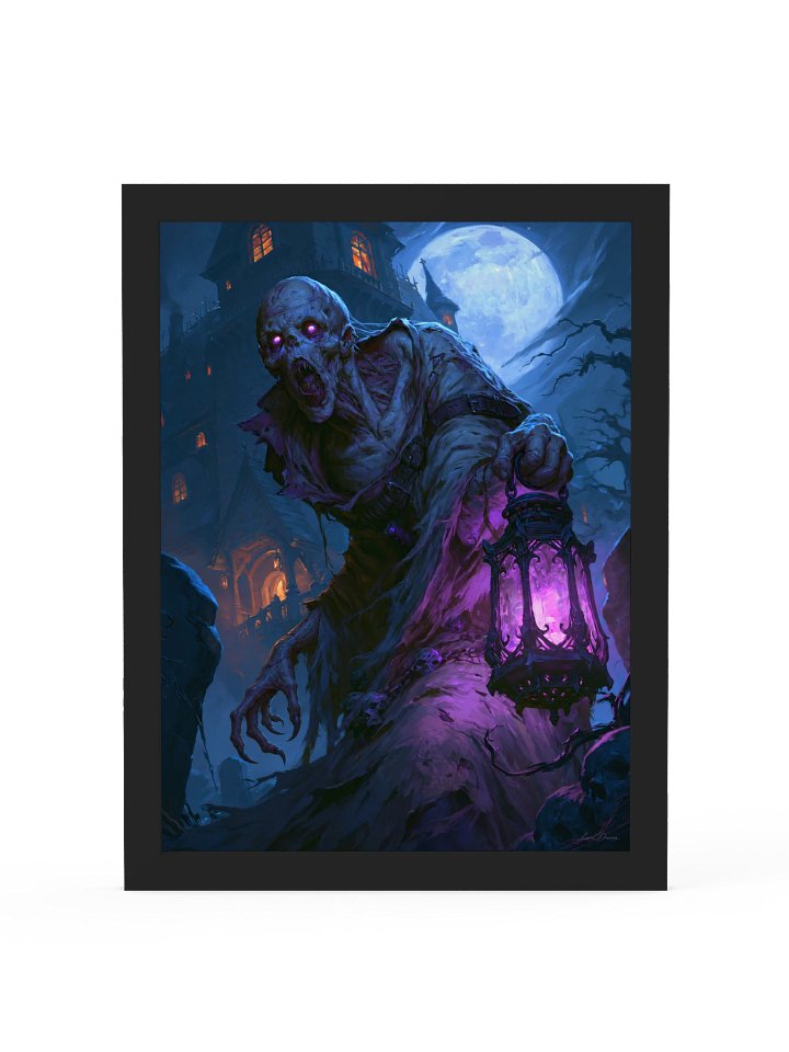 Gothic Lantern Keeper Framed Art Print — The Violet Lantern Keeper
