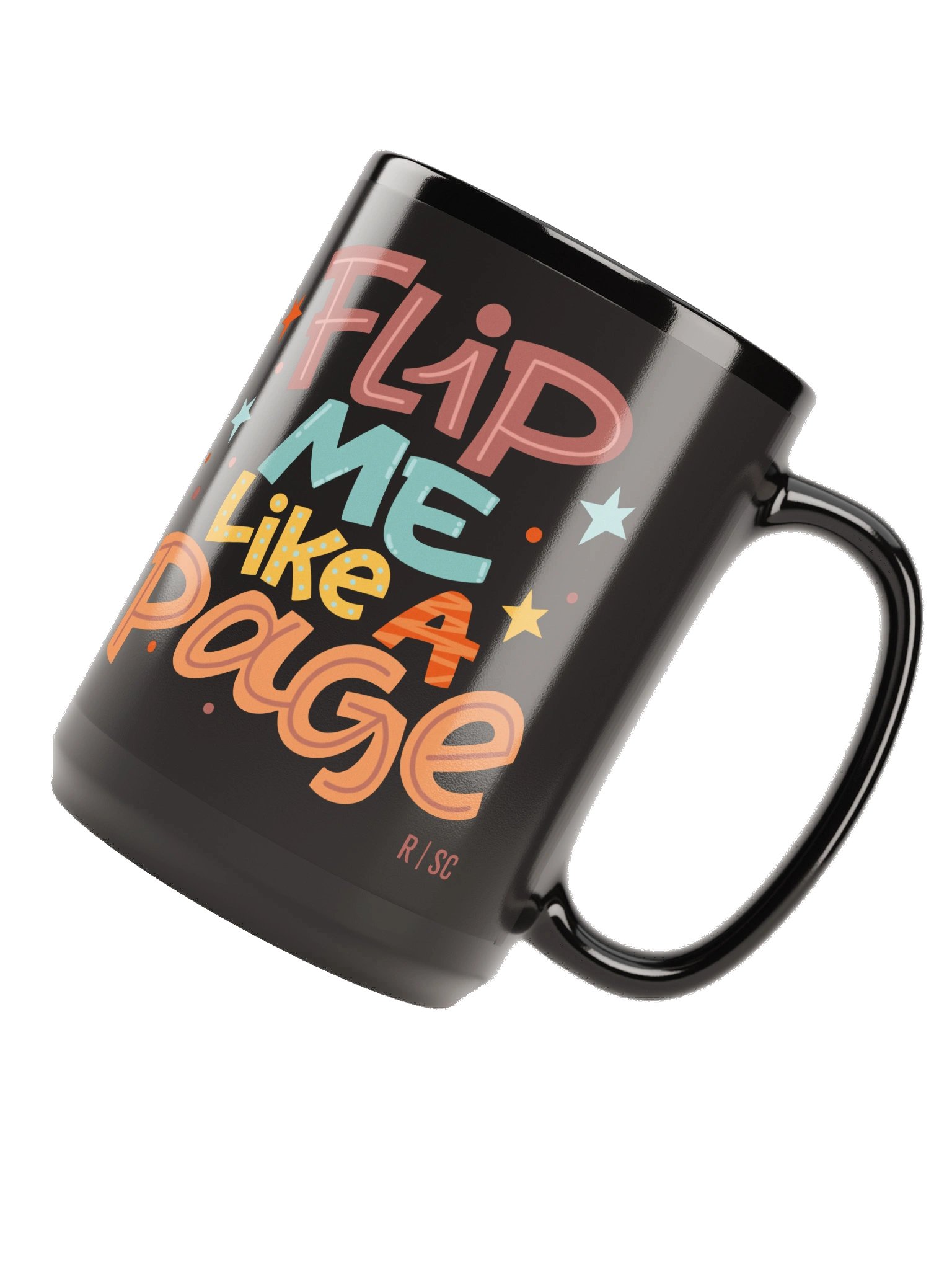 Flip Me Like a Page Black Mug product image (6)