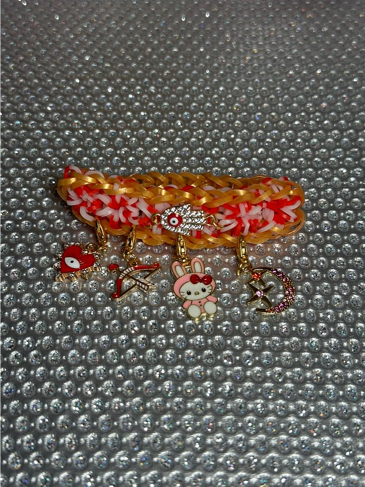Shooting For The Stars Bunny Evil Eye Elastic Band Bracelet product image (1)
