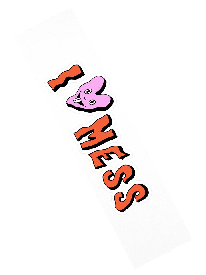 I Heart Mess Bumper Sticker product image (2)